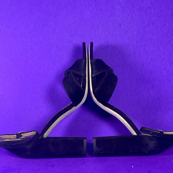 Sam Edelman Black Suede Yancy Block Heel Ankle Strap Sandal Shoe Size 11-NEW - Picture 6 of 8